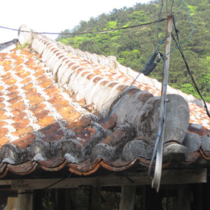 奥集落の屋根瓦コレクション